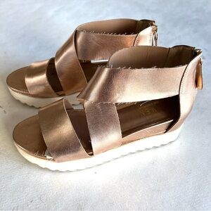 STVEN Natural Comfort  Women's Rose Gold wedge Sandals